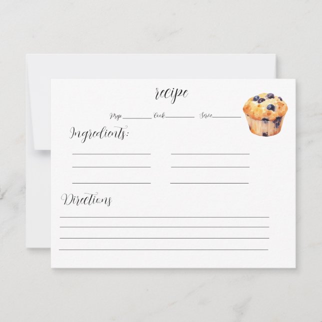 Carte Recette pour muffins (Devant)