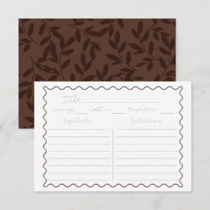 Carte Recette pour recettes d'automne
