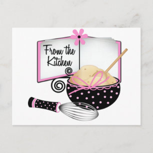 Carte Recette rose et noire