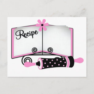 Carte Recette rose et noire