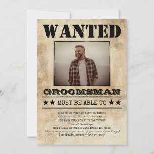 Carte Recherché Best Man Groomsman Funny Photo Propositi
