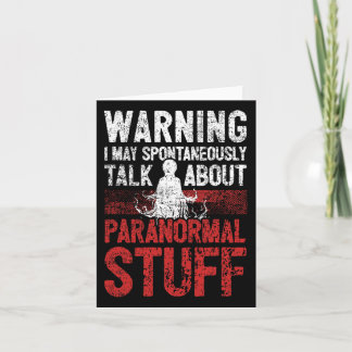Carte Recherche de fantômes Avertissement Paranormal Enq