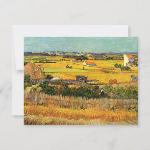 Carte Récolte à La Crau, Montmajour par Vincent van Gogh