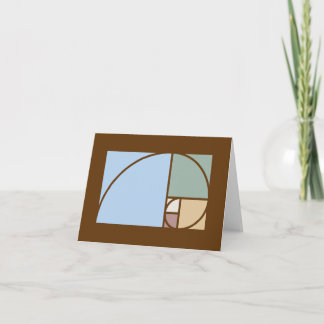 Carte rectangles en spirale Fibonacci et rapport doré