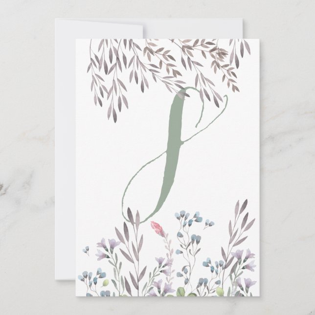 Carte recto-verso A Wildflower Wedding Table No. 8 (Devant)