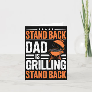 Carte Recule Papa Grillant Un Bbq Fête De Jardin