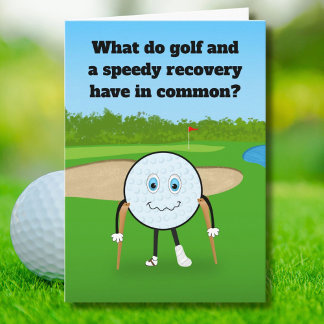 Carte Récupération de Blessure de Golf Humoristique Meil
