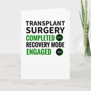 Carte Récupération de la chirurgie de transplantation   