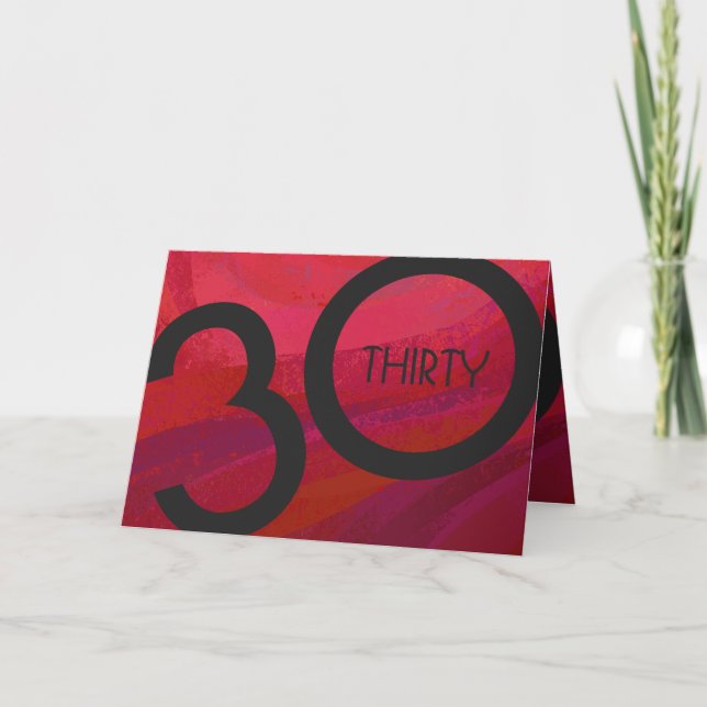 Carte Red 30 Dix Anniversaire (Devant)