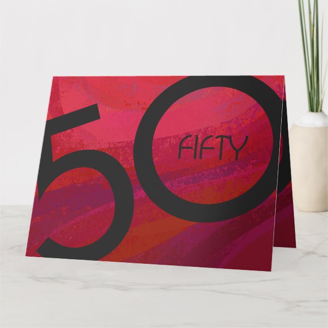 Carte Red 50 Dix Anniversaire (Devant)