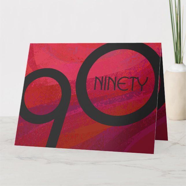 Carte Red 90 Dix Anniversaire (Devant)