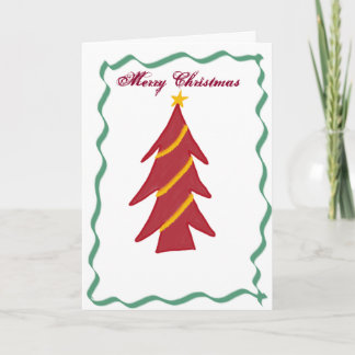 Carte Red Christmas Tree