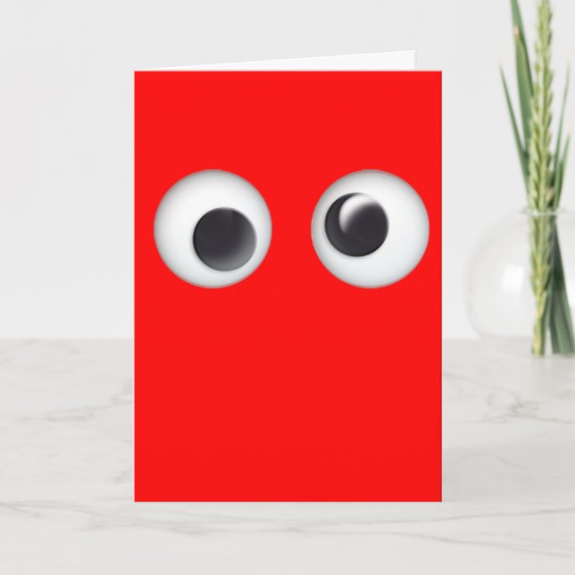 Carte Red Googly Eyes Saint Valentin (Devant)