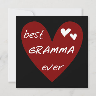 Carte Red Heart Best Gramma Ever T-shirts et cadeaux