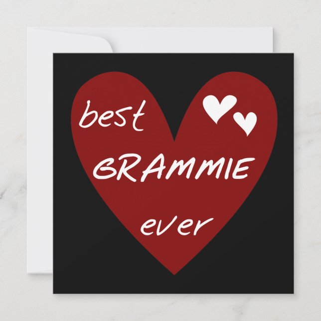 Carte Red Heart Best Grammie Ever T-shirts et cadeaux (Devant)