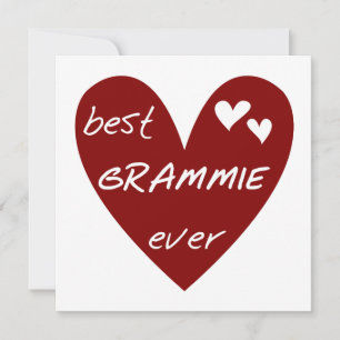 Carte Red Heart Best Grammie Ever T-shirts et cadeaux