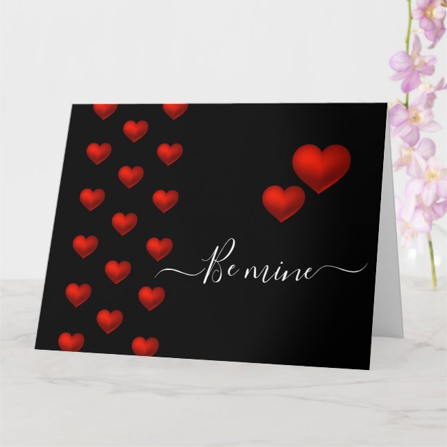 Carte Red Heart Black Valentine (Orchidée)