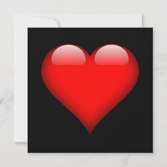 Carte Red Heart Mariage d'amour tendance (Devant)