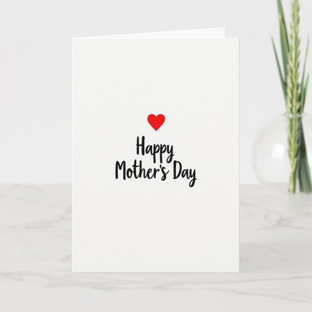 Carte Red Heart Mothers Day Message Card (Devant)
