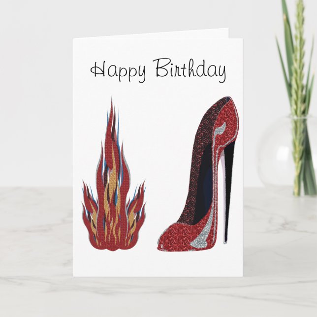Carte Red Hot Stiletto Chaussure Art (Devant)
