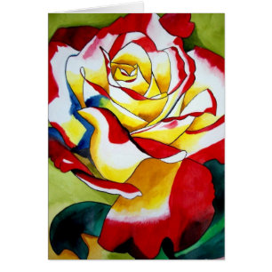Carte Red hybride Tea Rose Fleur de la Fête des mè
