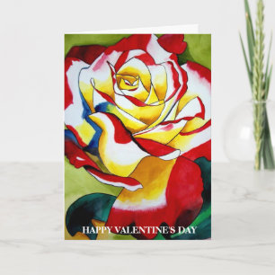 Carte Red hybride Tea Rose Flower Valentine's Day