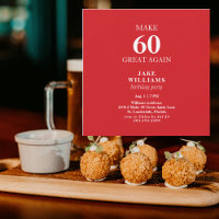 Red Make 60 Great Again fête d'anniversaire