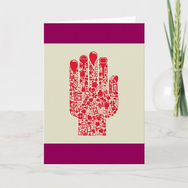 Carte Red Medical Hand Symbol Healthcare (Créateur téléchargé)