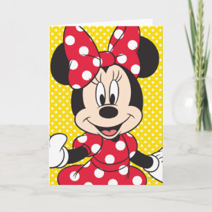 Carte Red Minnie Cute Closeup