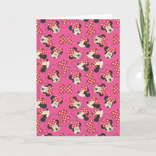 Carte Red Minnie   Motif rose