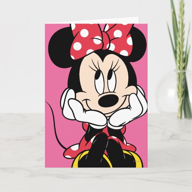 Carte Red Minnie | Tête dans les mains (Devant)