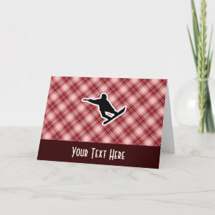 Carte Red Plaid Snowboarding