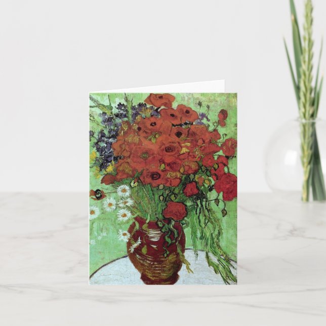 Carte Red Poppies & Daisies (F280) Van Gogh Fine Art (Devant)