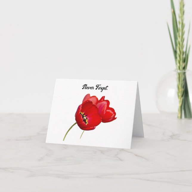 Carte Red Poppies Jour du Souvenir N'oubliez jamais l'ar (Devant)
