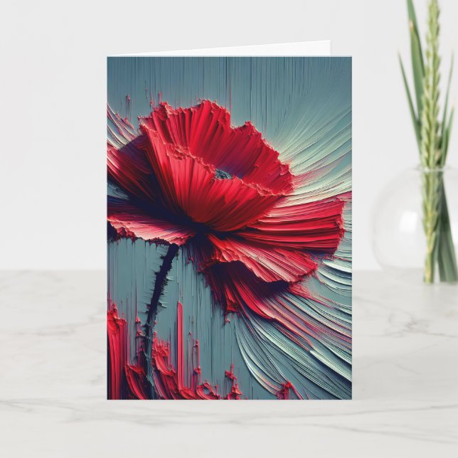 Carte Red Poppy pense à toi (Devant)