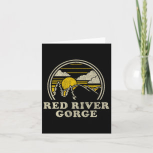Carte Red River Gorge Kentucky Ky T Shirt Randonnée Vint