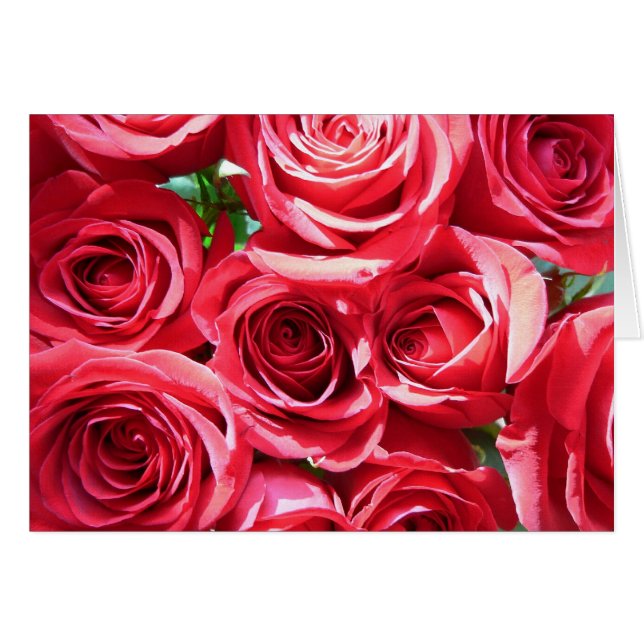 Carte Red Roses Bunch (Devant horizontal)
