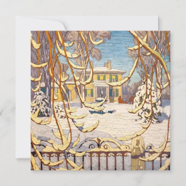 Carte Red Sleigh House, hiver | Lawrence Harris | (Devant)