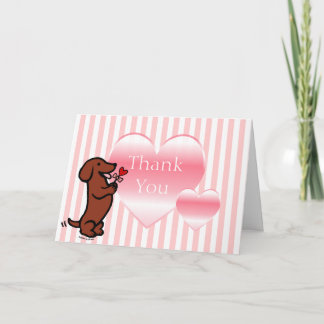 Carte Red Smooth Haired Dachshund