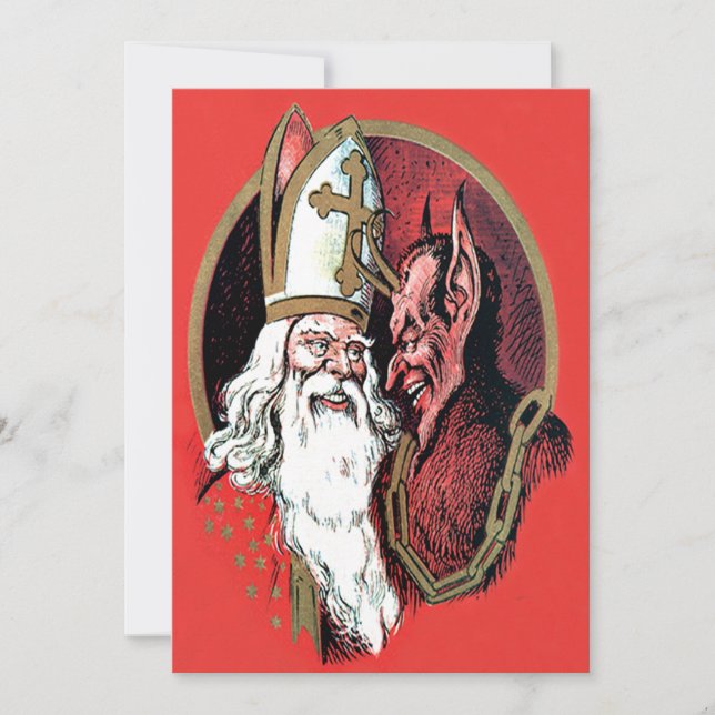 Carte Red St Nicholas Krampus (Devant)