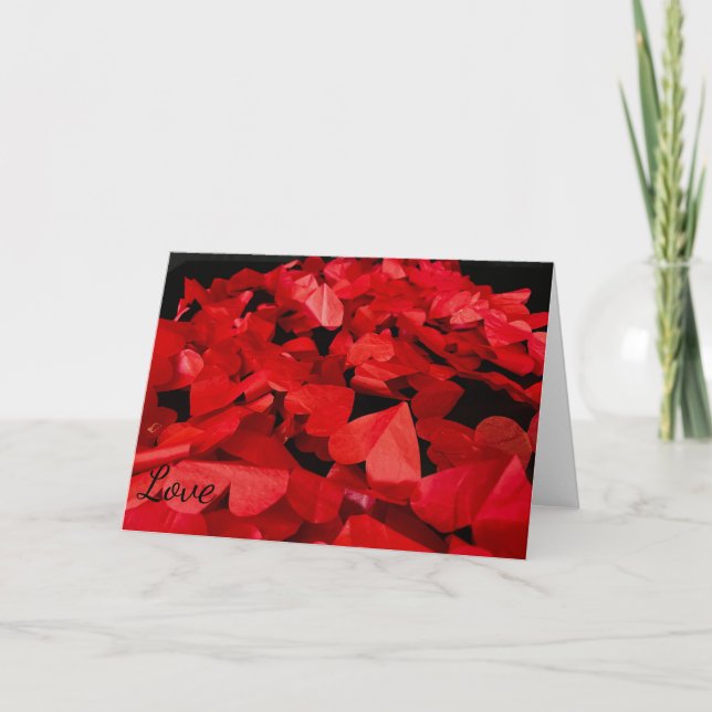 Carte Red Tissue Chain Hearts  (Devant)