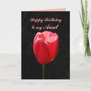 Carte Red Tulip Joyeuse tante d'anniversaire