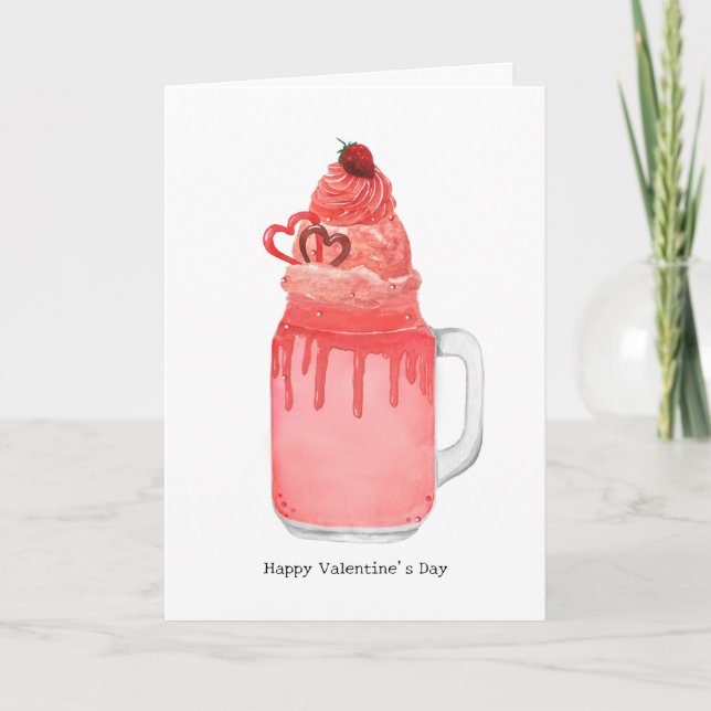 Carte Red Velvet Milkshake I Love You Punny Valentine (Devant)