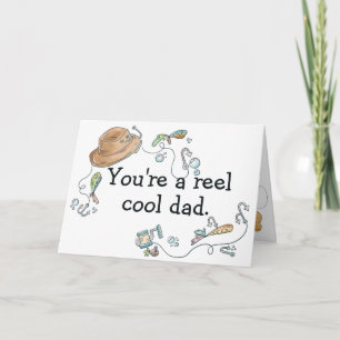 Carte Reel Cool Papa Fête des pères Pêche Pun