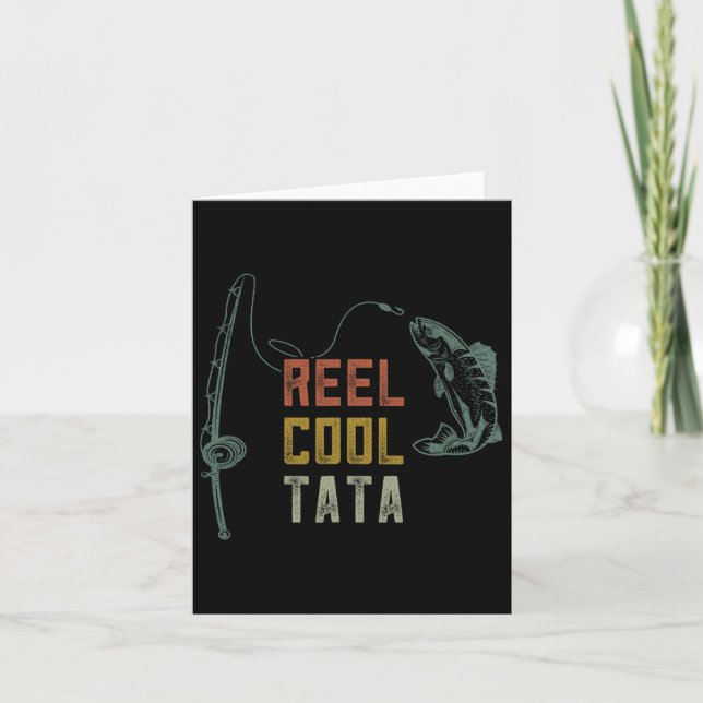 Carte Reel Cool S pêche sein T-shirts Papa drôle Papa Fa (Devant)