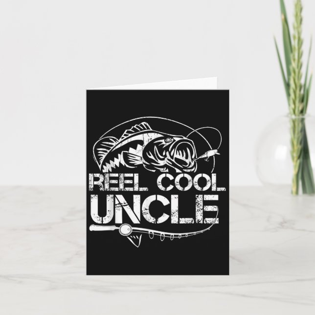 Carte Reel Cool Uncle Fishing Daddy Fathers Day Dad For  (Devant)