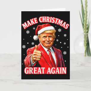 Carte Refaire Noël Grande Encore Xmas Drôle Santa Trump 