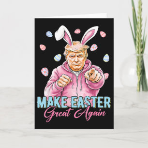 Carte Refaire Pâques Grande Encore Drôle de Lapin Trump