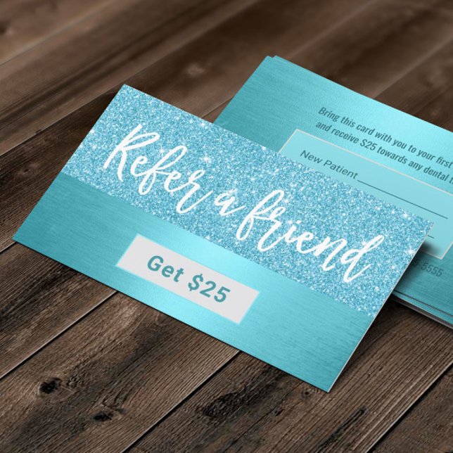 Carte référral | Turquoise Dentist Dental (Créateur téléchargé)