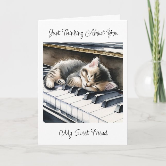 Carte Réfléchissez à votre sujet | Cute Kitten sur Touch (Devant)